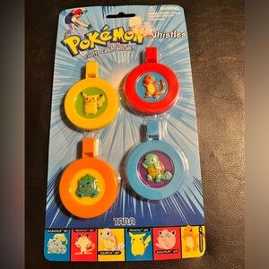Vintage 1999 Pokémon Whistle Toys